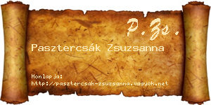 Pasztercsák Zsuzsanna névjegykártya